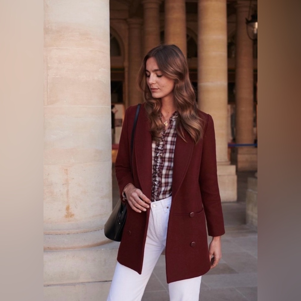 SÉZANE James Coat / Bordeaux / Size 40 (FR)